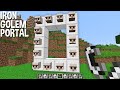 WHAT if BUILD IRON GOLEM PORTAL in Minecraft ? MOB PORTAL !