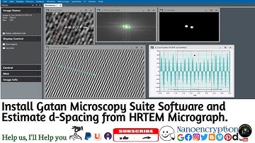 Install Gatan Microscopy Suite or Digital Micrograph soft & Estimate d-spacing from HRTEM Micrograph