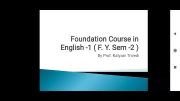 F.Y.B.Com_Sem-2_English_Grammar_Lecture-2_By Prof. Kalyani Trivedi
