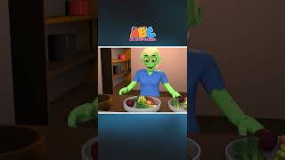 This Funny Zombie Went To Party #shorts #funny #halloweensongs #hooplahalloween