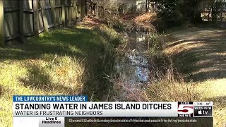 VIDEO: Standing water in James Island ditches frustrating some residents screenshot 5