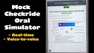 Demo of Mock Checkride voice-to-voice Simulator by Part Time Pilot