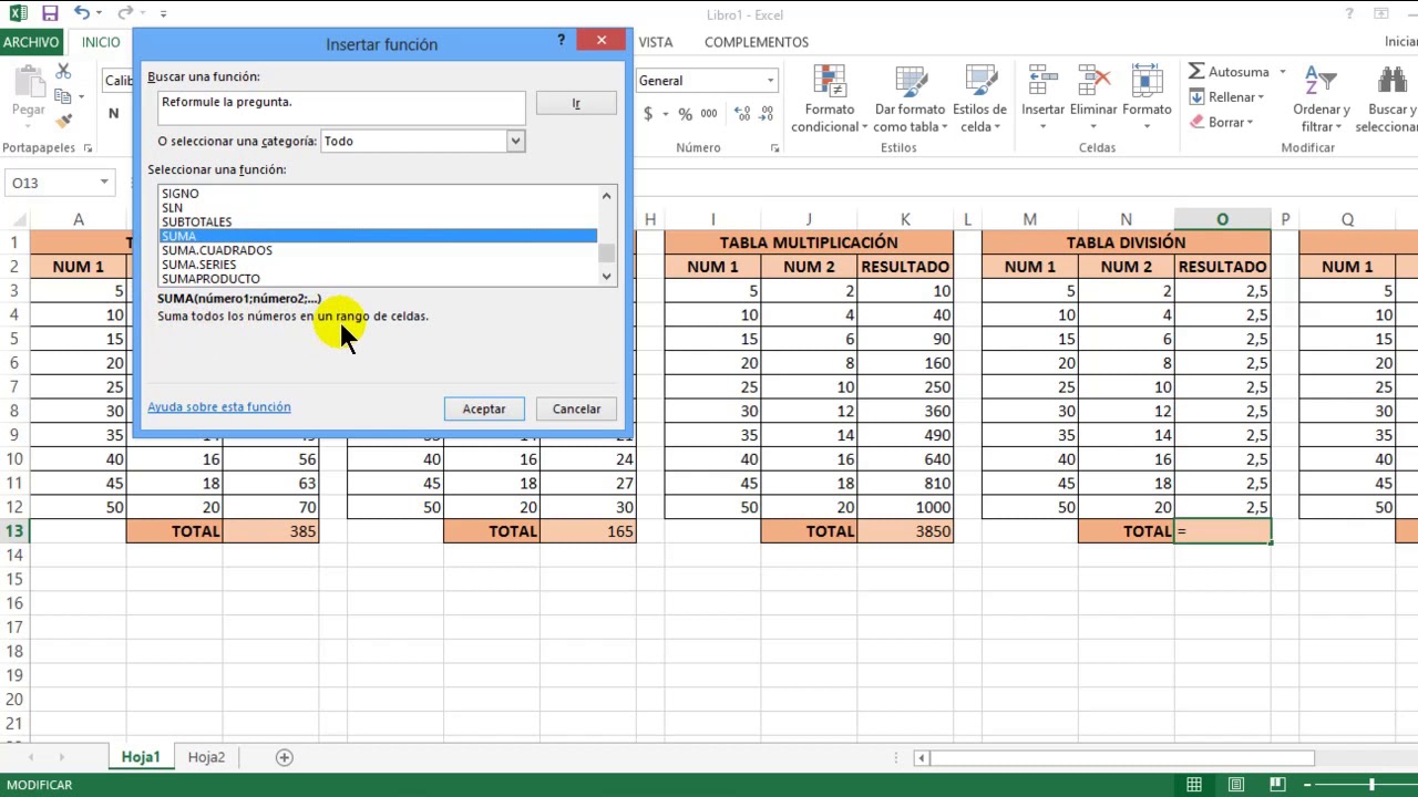 Función SUMA o AUTOSUMA en Excel - YouTube