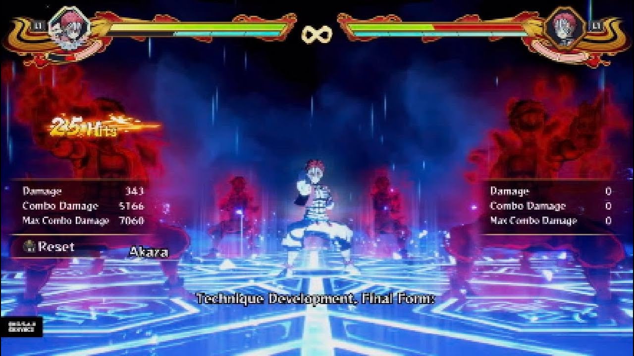 Demon Slayer Hinokami Chronicles 2 Infinity Castle Akaza 70% to 80% High Damage Combos
