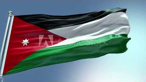 4k render Jordan Flag video waving in wind Jordan Flag Wave Loop
