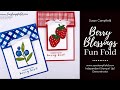 Sweet Strawberry Fun Fold Card