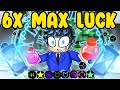 USING 6X MAX LUCK POTIONS IN GLITCH BIOME ON ROBLOX SOL