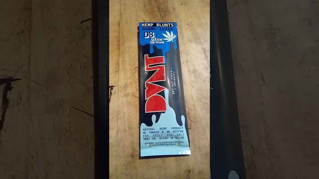 DVNT:Delta8 Hemp Blunts non nicotine/.3thc 200mgscbg/690mgs D8 total 