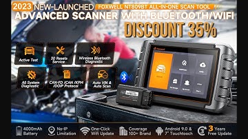 FOXWELL NT809BT OBD2 Bluetooth Car Diagnostic Tool All System Bi-Directional Test 30+ Reset Code