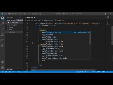 Toggle button in HTML and CSS | Code Along