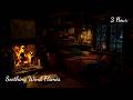 🔥 Fireplace Crackling &amp; Soft Wind 🌙 Cozy Ambience for Sleep, Study &amp; Relaxation