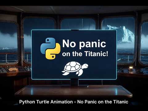 Python Turtle – Position text at the screen edge | No Panic on the Titanic