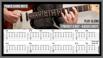I Predict a Riot (TAB) - Power Chord Guitar Riffs - Kaiser Chiefs