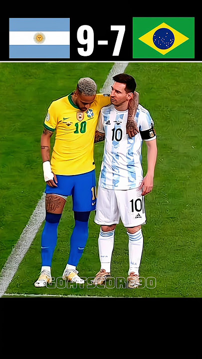 The day Messi destroyed Neymar | Argentina Vs Brazil | penalty shootout drama #shorts #football