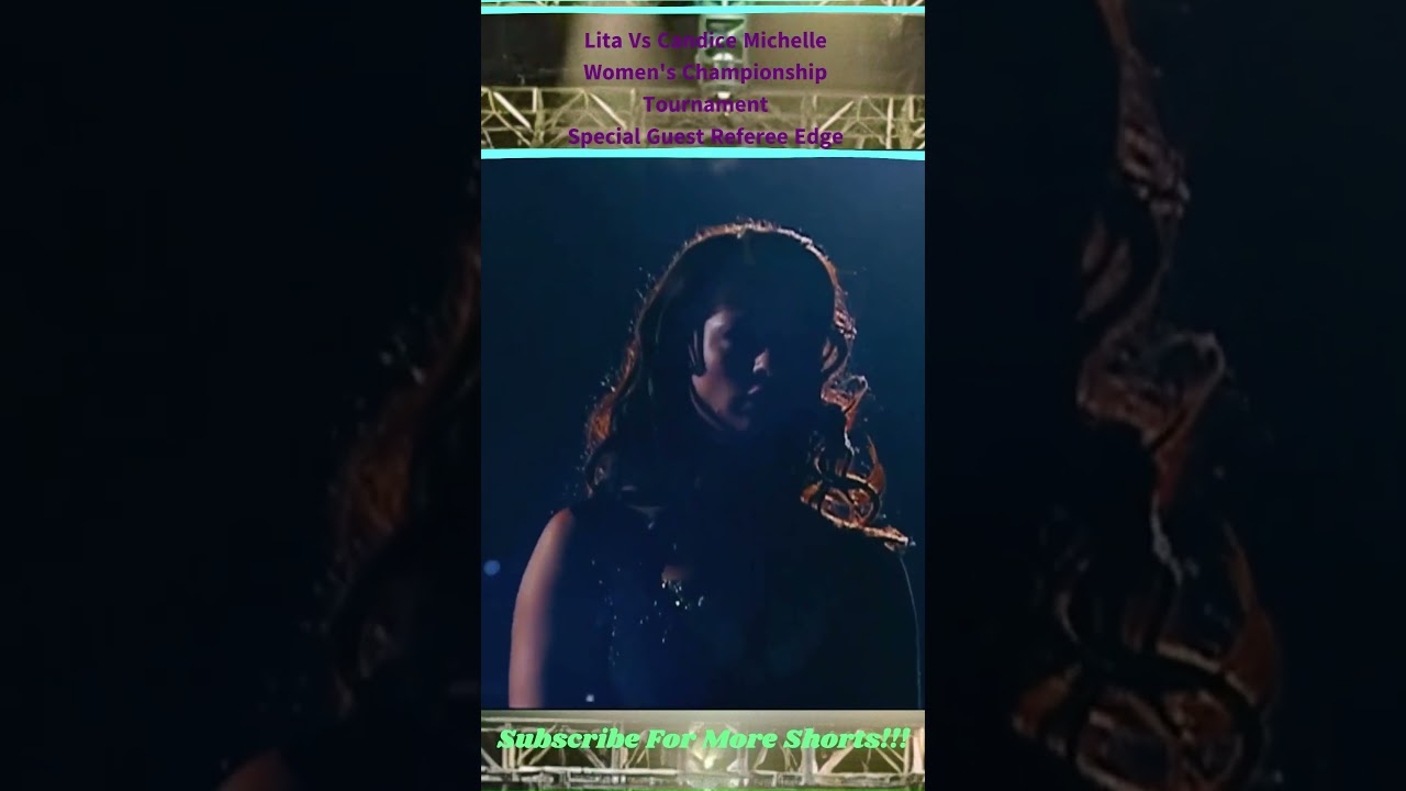 Lita Vs Candice Michelle Women's Title Tournament Guest Referee Edge, John Cena Attacks 