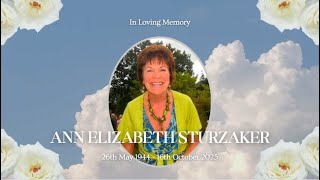 Ann Elizabeth Sturzaker Funeral Service - RECORDING