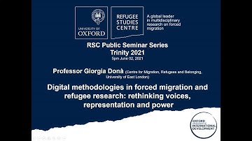 Digital methodologies in forced migration & refugee research | Public Seminar Series Trinity 2021