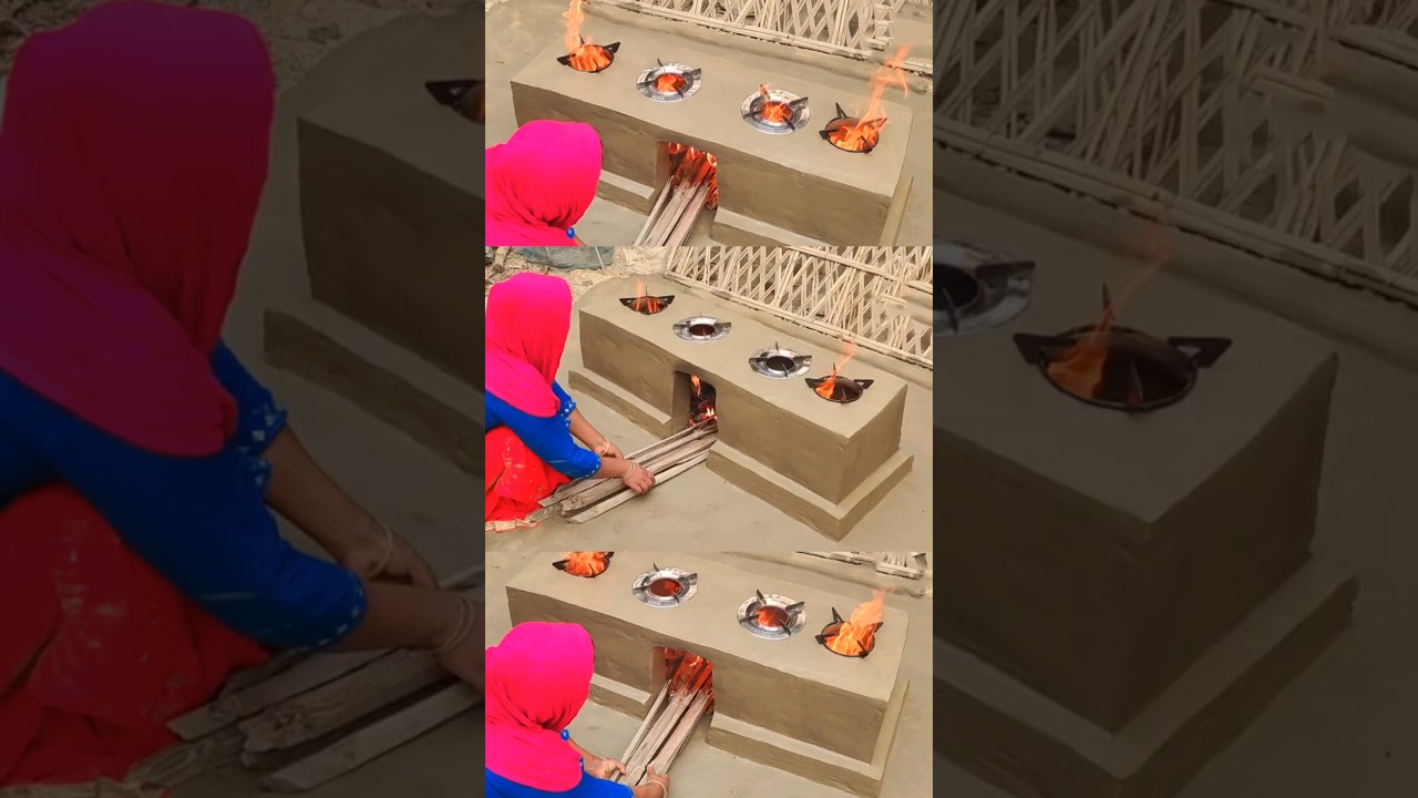 🏺 Build a 4-in-1 Eco-Friendly Wood Stove with Clay & Bricks! 🔥 | Primitive Survival Multi-Tool DIY