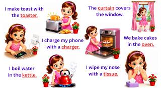 100 Daily Use Things at Home with Simple English Sentences | Daily English Speaking Practice