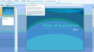 Using the Presenter's View in PowerPoint 2007