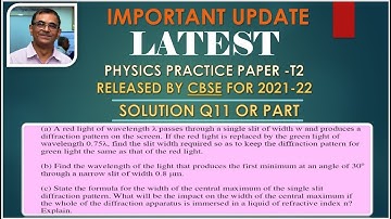A red light of wavelength λ passes through a single slit of width w and produces a diffraction ....