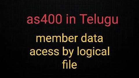 member data access by logical files,as400 in Telugu video 06