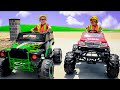 Braxton and Ryder Drive Monster Truck Toys and Learn About Junk Food | Funny and Educational