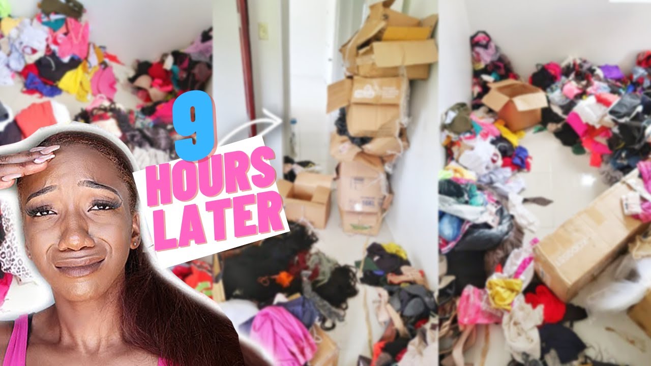 EXTREME CLOSET CLEAN OUT IN JAMAICA! vlog (Declutter, organize, tour