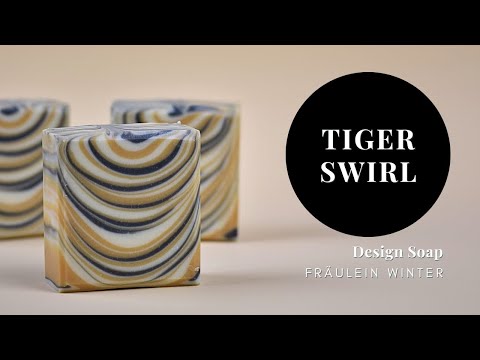 Soap Technique: Tiger Swirl (Tiger Stripes) - Cold Process Soap Making - Fraeulein Winter