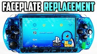 PSP 1000 Faceplate Replacement! (Transparent Blue)