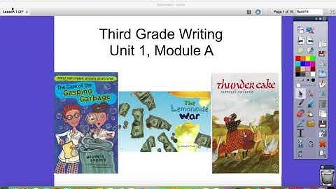 3rd Grade Unit 1 Module A Lesson 1 Writing