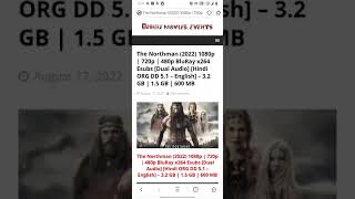 How to download The Northman (2022) 1080p 720p | 480p BluRay x2644 Esubs [Dual Audio] [Hindi English screenshot 3