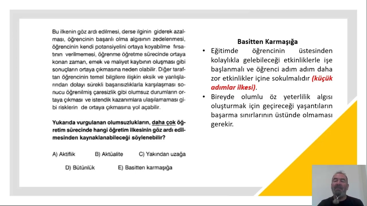 ÖYT100 - PS01 - Öğretim İlkeleri Soru Çözümü