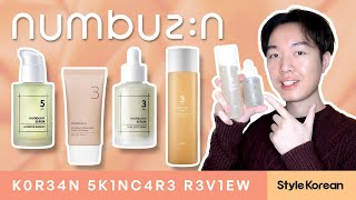NUMBUZIN Skincare Review  Toner, Essence, Serum  KBeauty 넘버즈인 스킨케어  (oily skin)