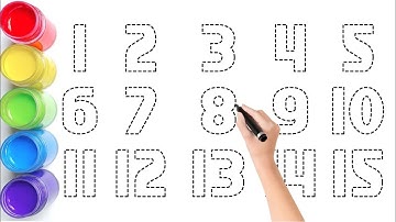 Learn Numbers l Follow the dots and write color numbers with a marker pen l 1-15 l Write Numbers