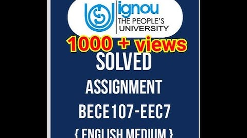 IGNOU BECE-107 2020-21 SOLVED ASSIGNMENT