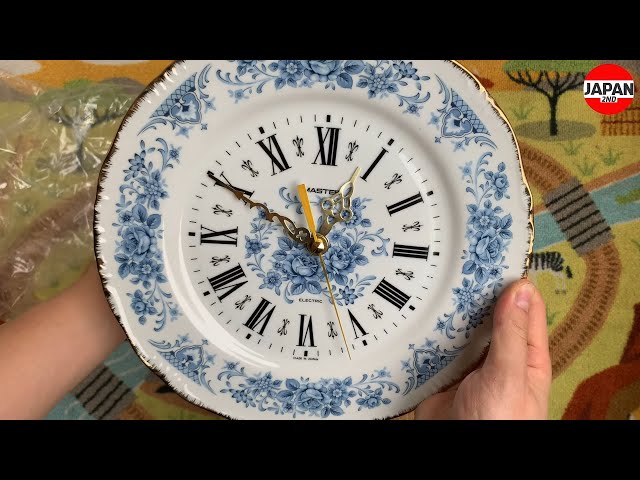 MASTER Interior Clock Plate QUARTZ CERAMIC 26cm 陶器製置き時計