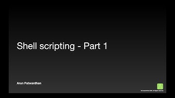 Shell scripting - Part 1
