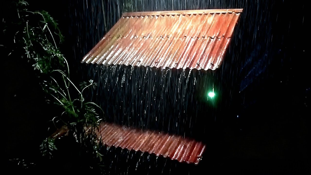 Heavy Rain and Thunderstorm Sounds at Night ⛈️ Relaxing ASMR for Deep Sleep & Anxiety Relief