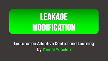 Leakage Modification (Lectures on Adaptive Control and Learning)