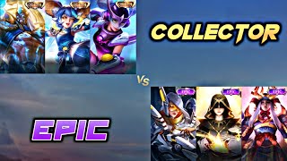 MOBILE LEGENDS COLLECTOR VS EPIC | MOBILE LEGENDS COLLECTOR VS EPIC SKIN1VS1 FIGHT