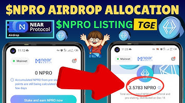 How to Check $NPRO Airdrop allocation on NEAR Mobile wallet | $NPRO listing & distribution