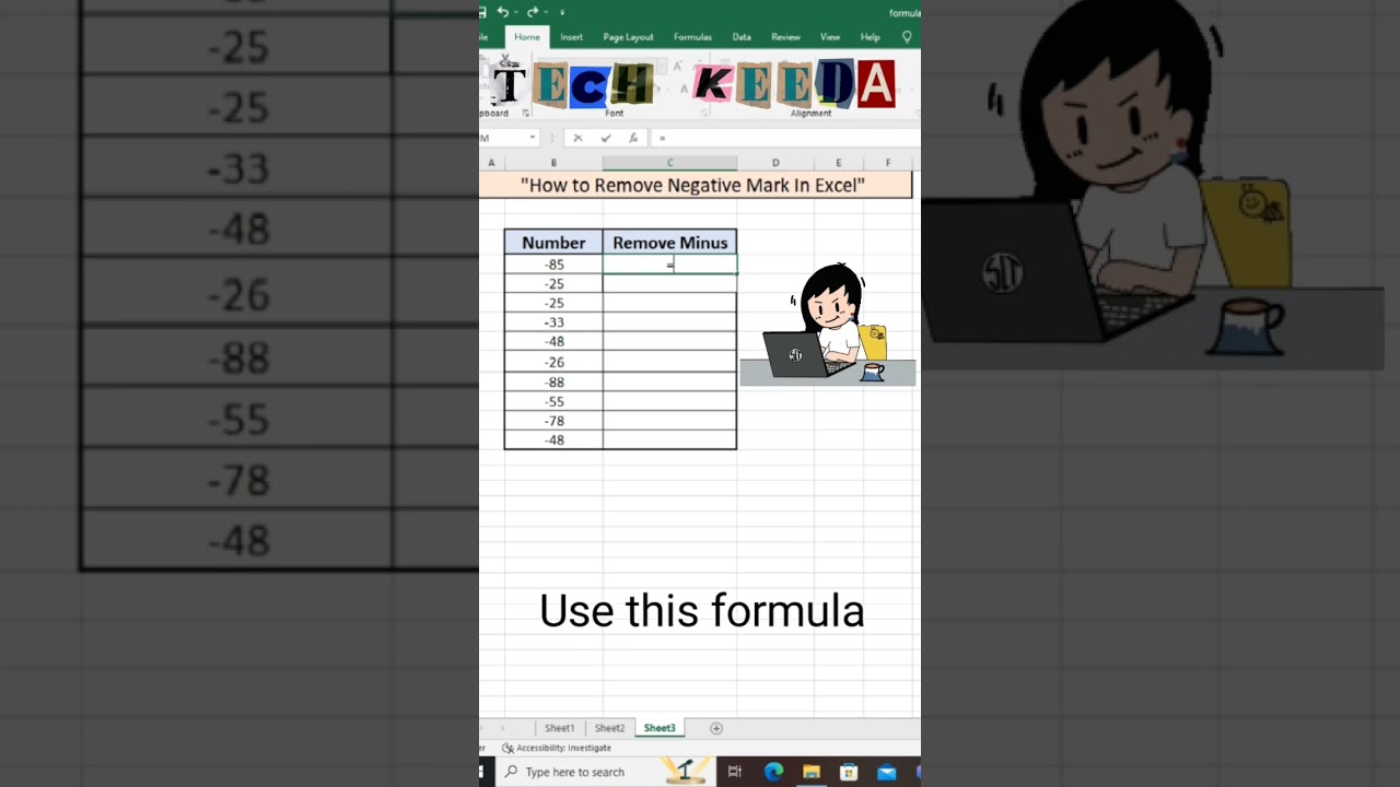 How to remove negative mark- 