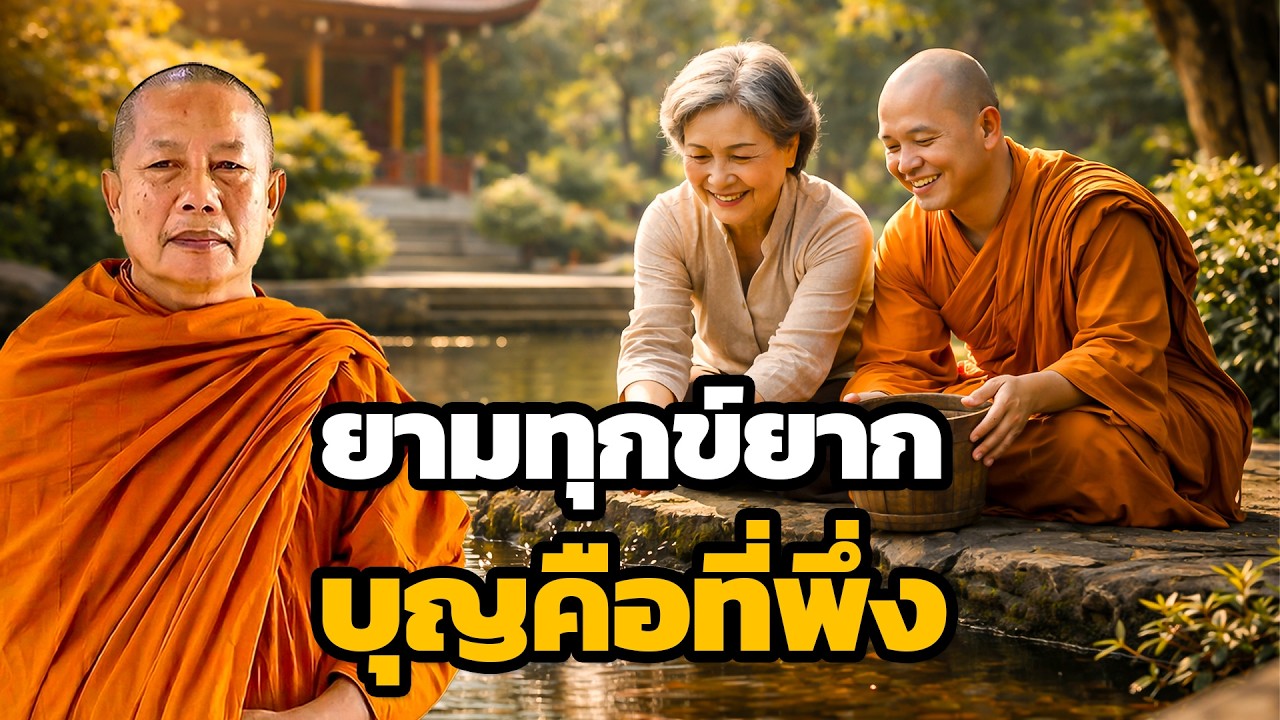 บุญเป็นที่พึ่งในยามทุกข์ยาก..ธรรมะคลายทุกข์ พระมหาบุญช่วย ปัญญาวชิโร