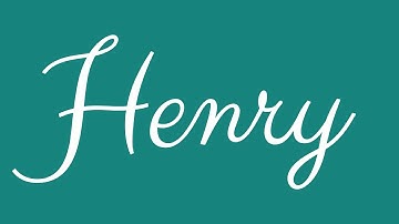 Learn how to Sign the Name Henry Stylishly in Cursive Writing