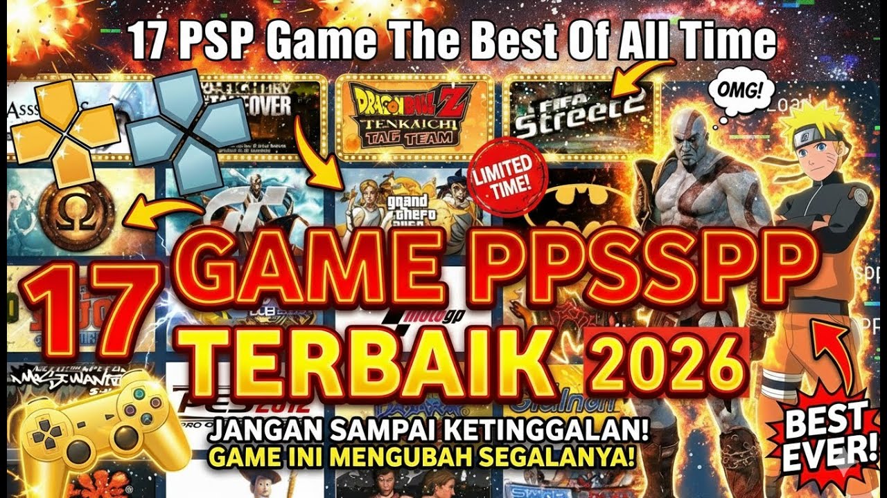 Top 17 Game PSP Terbaik Sepanjang Masa | Game Ppsspp Terbaik 2026