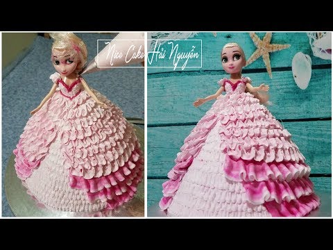 Bánh Sinh Nhật Búp Bê Elsa Đẹp Và Đơn Giản - Decorate Elsa Doll Cake | Foci