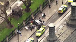 Police, paramedics surround car after attack outside UK parliament