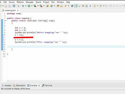 How to swap two numbers in java without using third variable