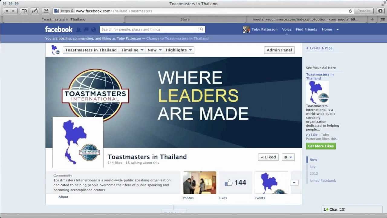 Creating a Facebook Page for Your Toastmasters Club YouTube